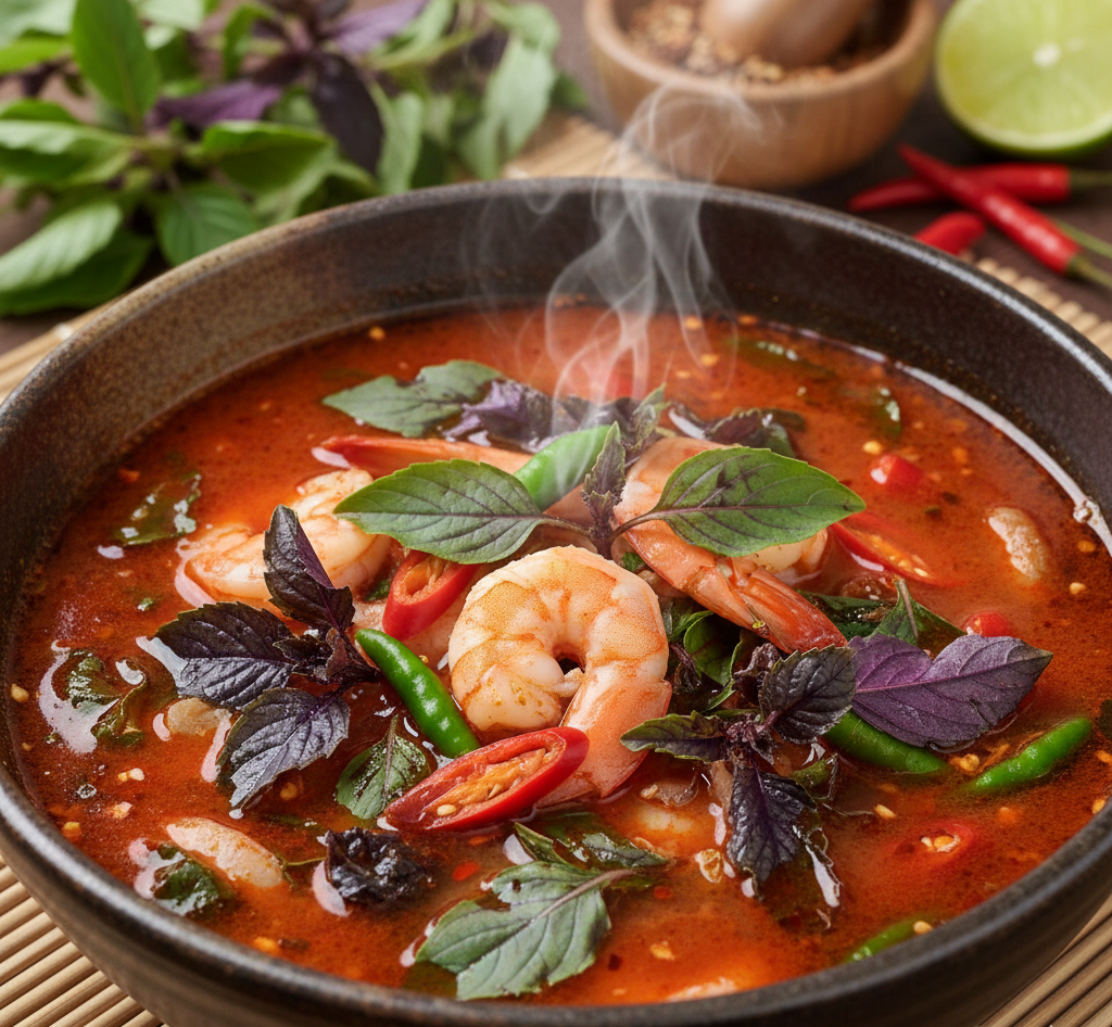 Bring Authentic Thai Heat and Herbaceous Depth to Your Kitchen with Blue Orchid Organic Thai Holy (Hot Red) Basil Loose Leaves