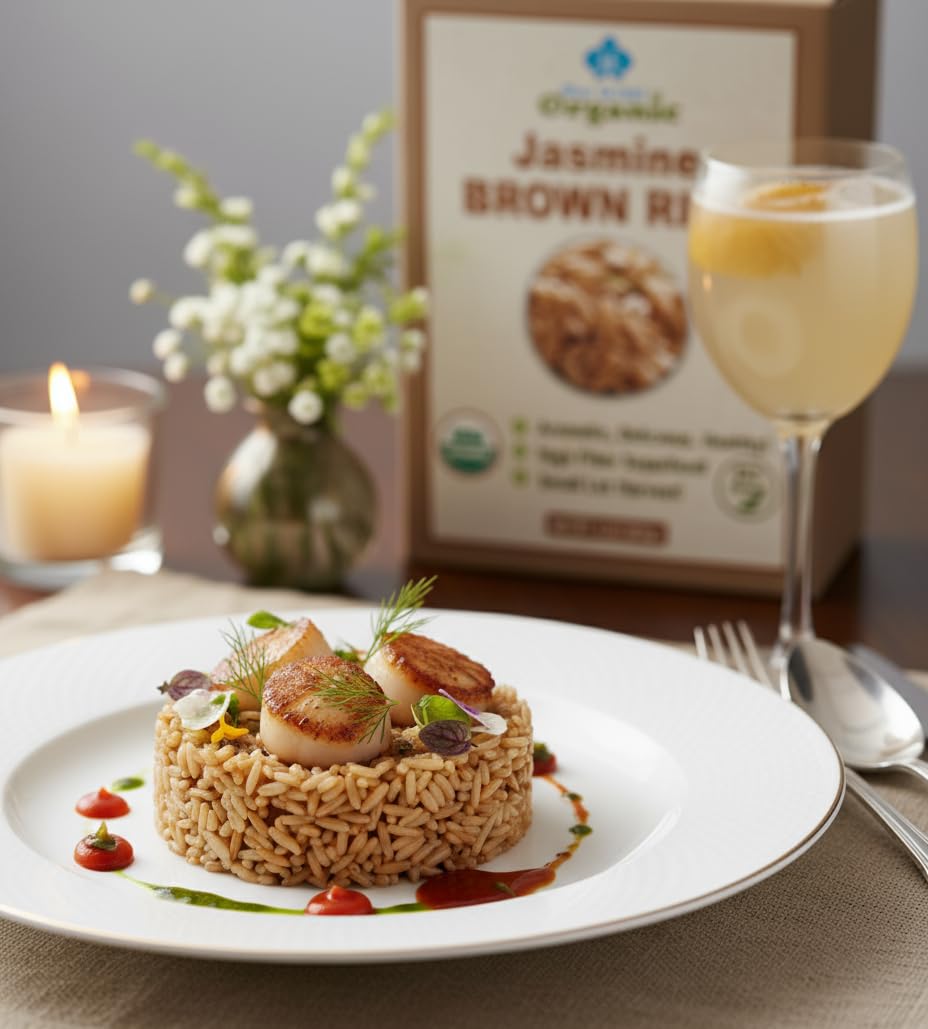 Organic Brown Jasmine Rice from Thailand Value Pack - Whole Grain Vegan Natural Healthy Superfood Gluten-free - 8 LB