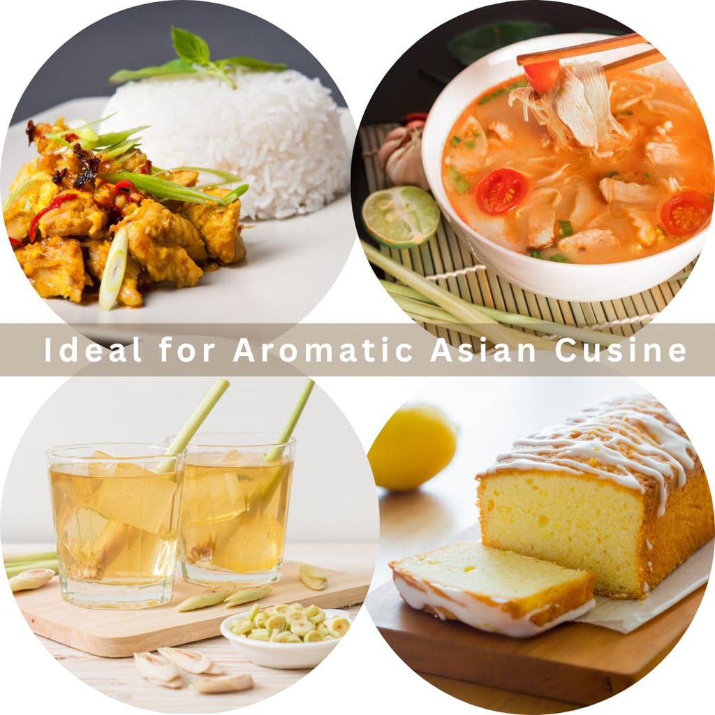 Lemongrass Powder | Organic Dried Thai Spice Herb | Freshly Ground Lemon Grass Stalks | Culinary Grade Seasoning for Cooking and Tea