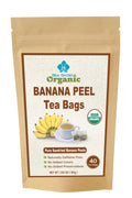 Organic Banana Peel Tea - Relaxation Thai Herbal Drink - From Sun Dried Ripe Banana Peels - 40 Count Tea Bags - Caffeine Free