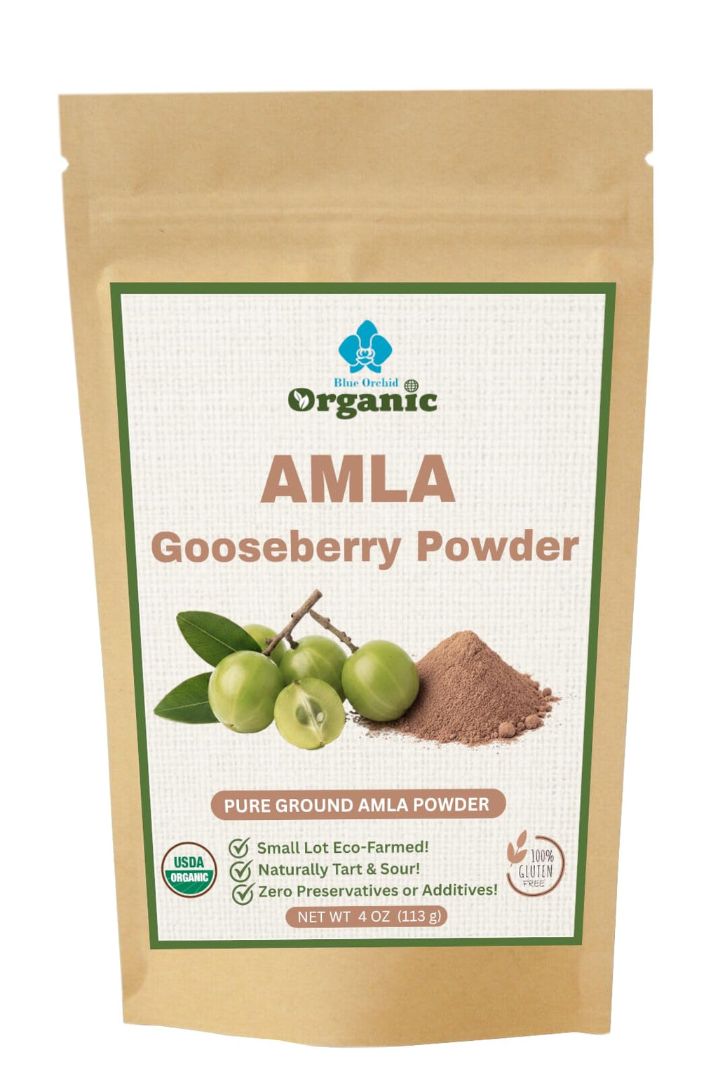 Organic Amla Berry Powder | Eco-Farm Grown Gooseberry Fruit | Superfood Rich in Antioxidants | for Daily Wellness - Smoothies & Baking