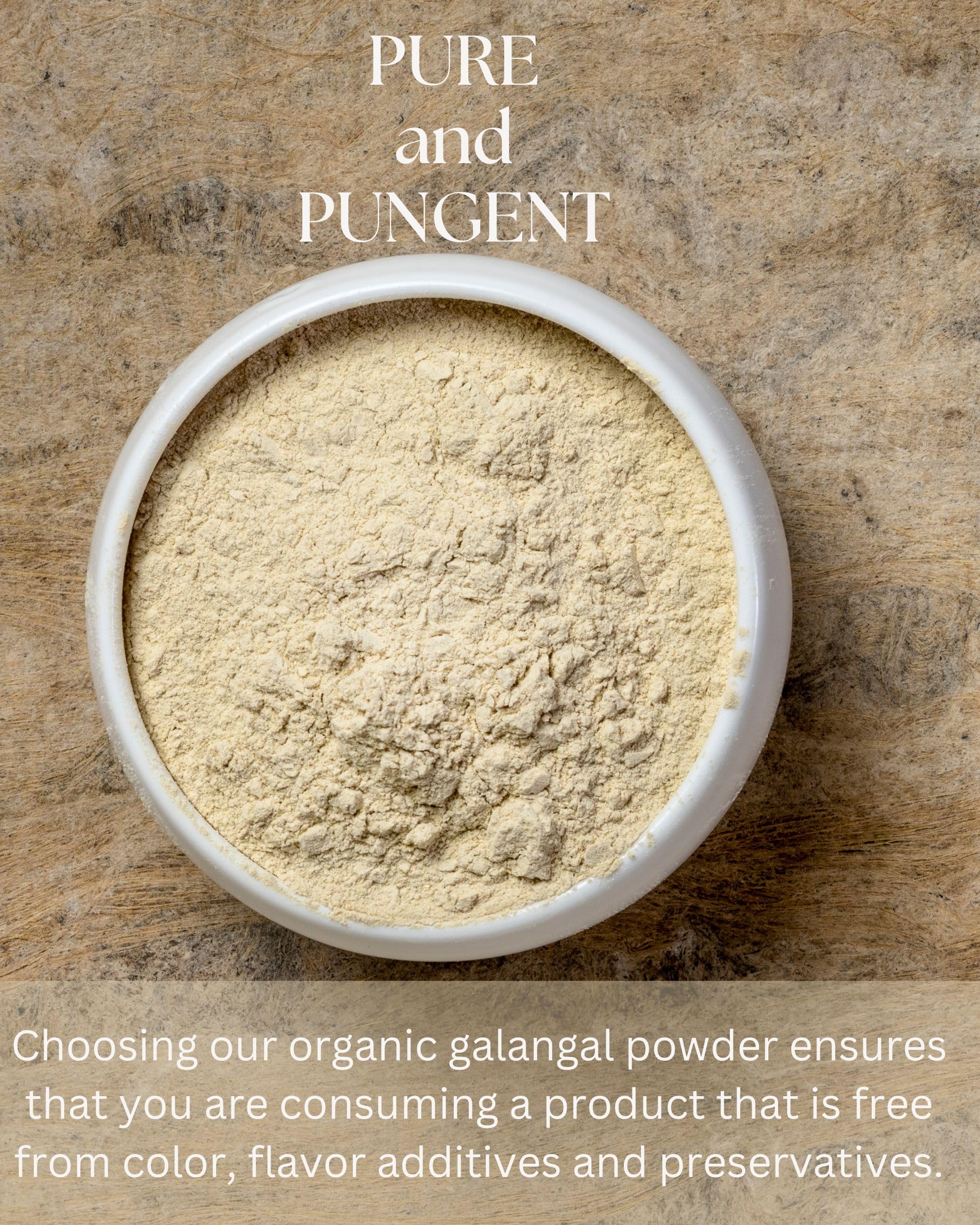 Organic Galangal Powder - Galanga Spice Seasoning in Asian Cooking - for Thai, Indonesian, and Malaysian Cuisine 16 OZ