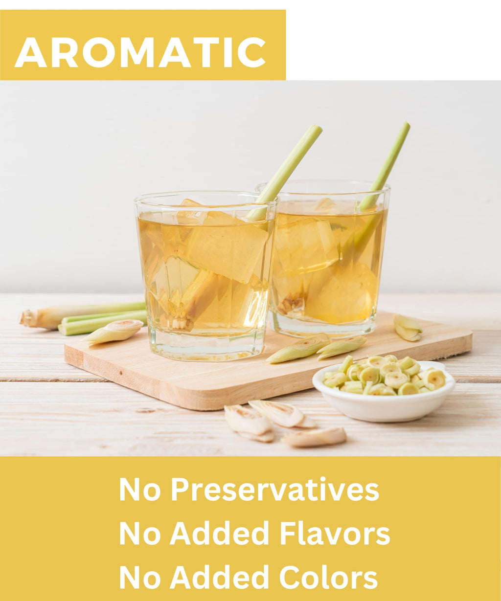 Organic Lemongrass Tea Bags - 40 Natural Corn Fiber Sachets - for Hot or Cold Drinks - Caffeine Free