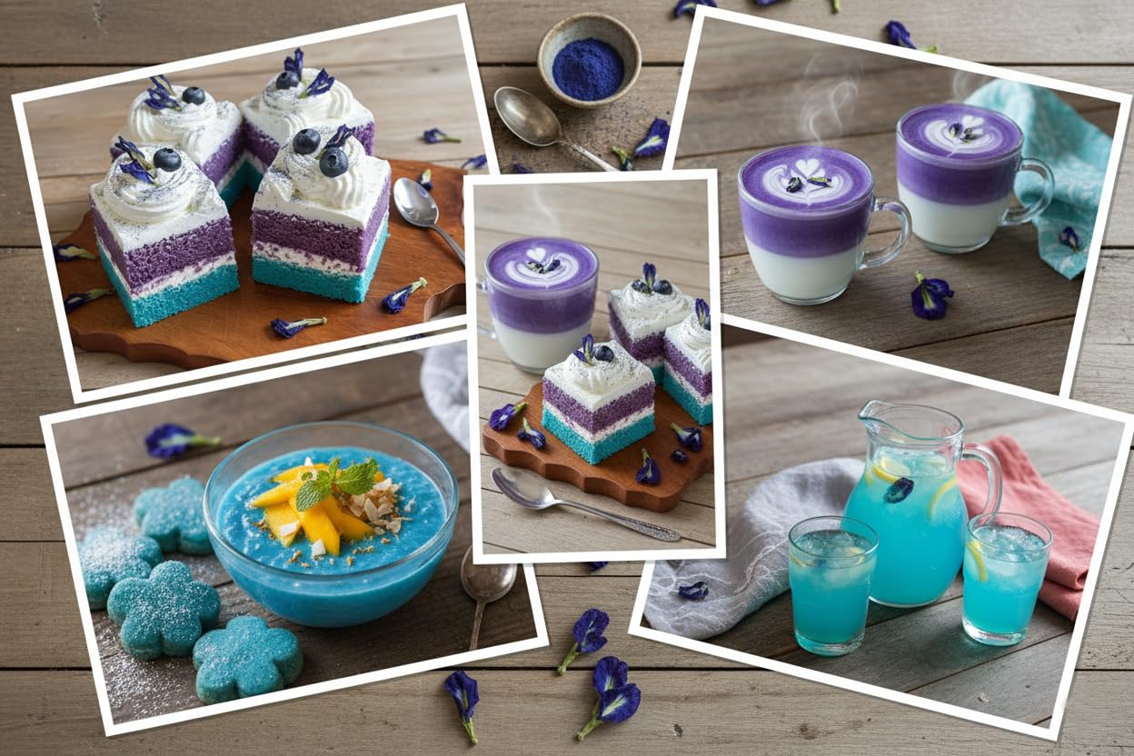 Butterfly Pea Flower Powder - Organic Blue Matcha Tea and Latte - Natural Food Coloring - 4 OZ