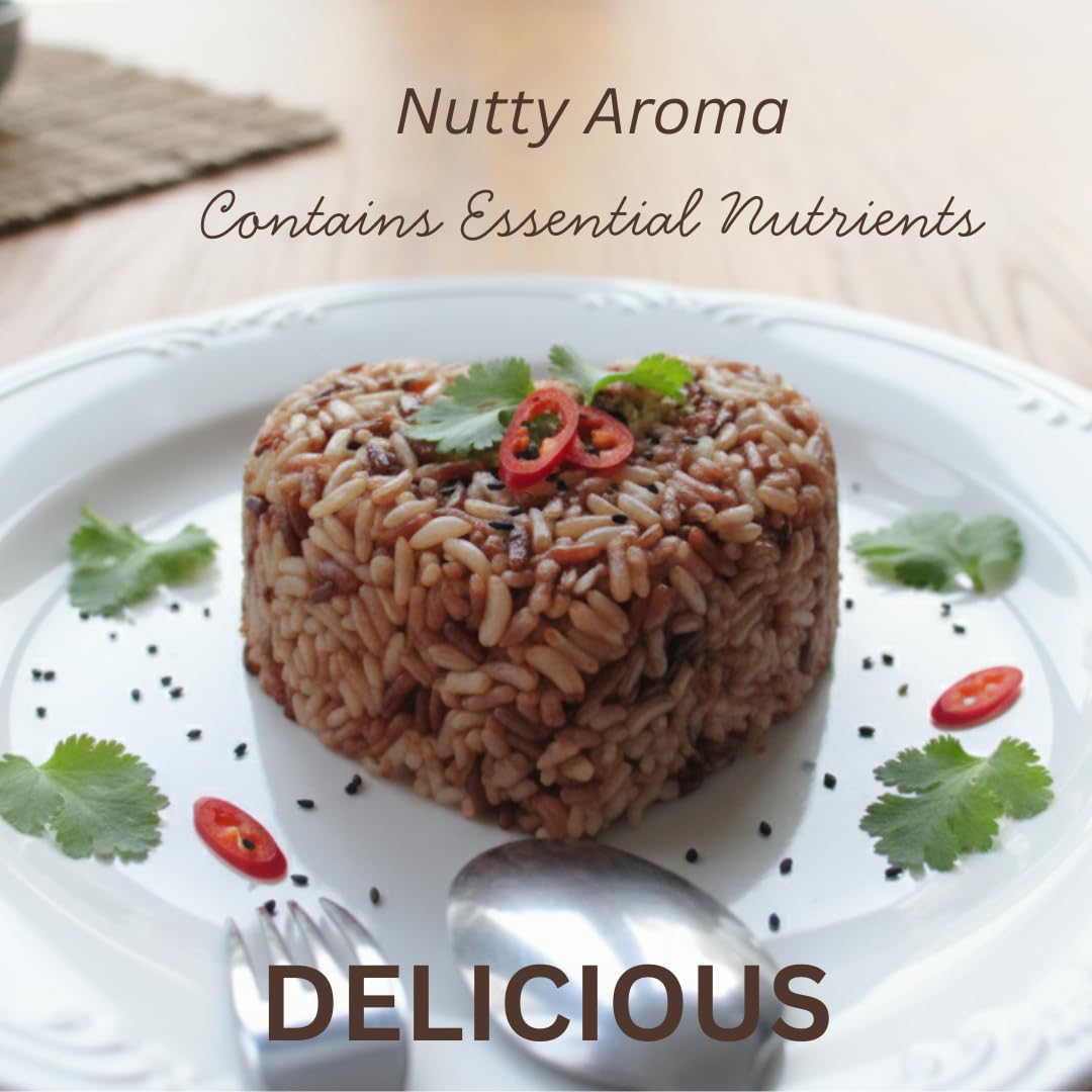 Organic Mixed Rice - 3 Kinds of Thai Rice Medley: Brown Jasmine, Black Jasmine Riceberry, and Red Jasmine - High Fiber Gluten Free Superfood 2 LB