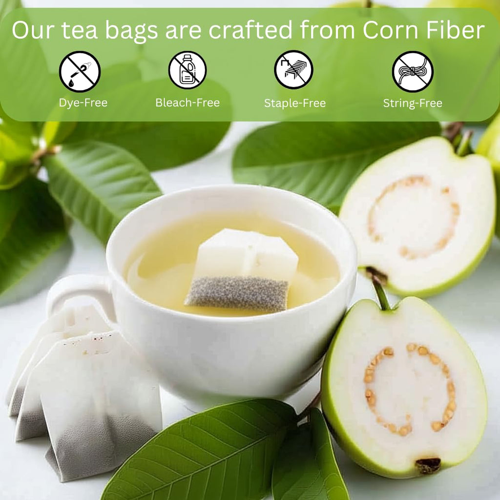 USDA Certified Natural Thai White Guava Leaf Herbal Tea Bags | Premium, Caffeine-Free, Rich in Antioxidants