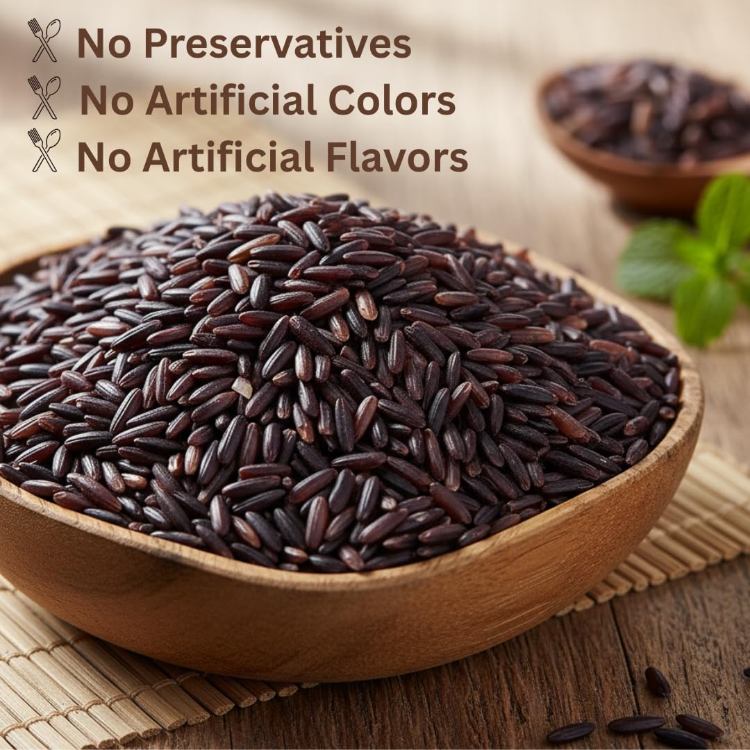 Organic Riceberry Rice - Purple Thai Black Jasmine Rice - USDA Certified - Premium Freshness - Small Lot Harvest Direct from our Farm to your Table - 4 LB
