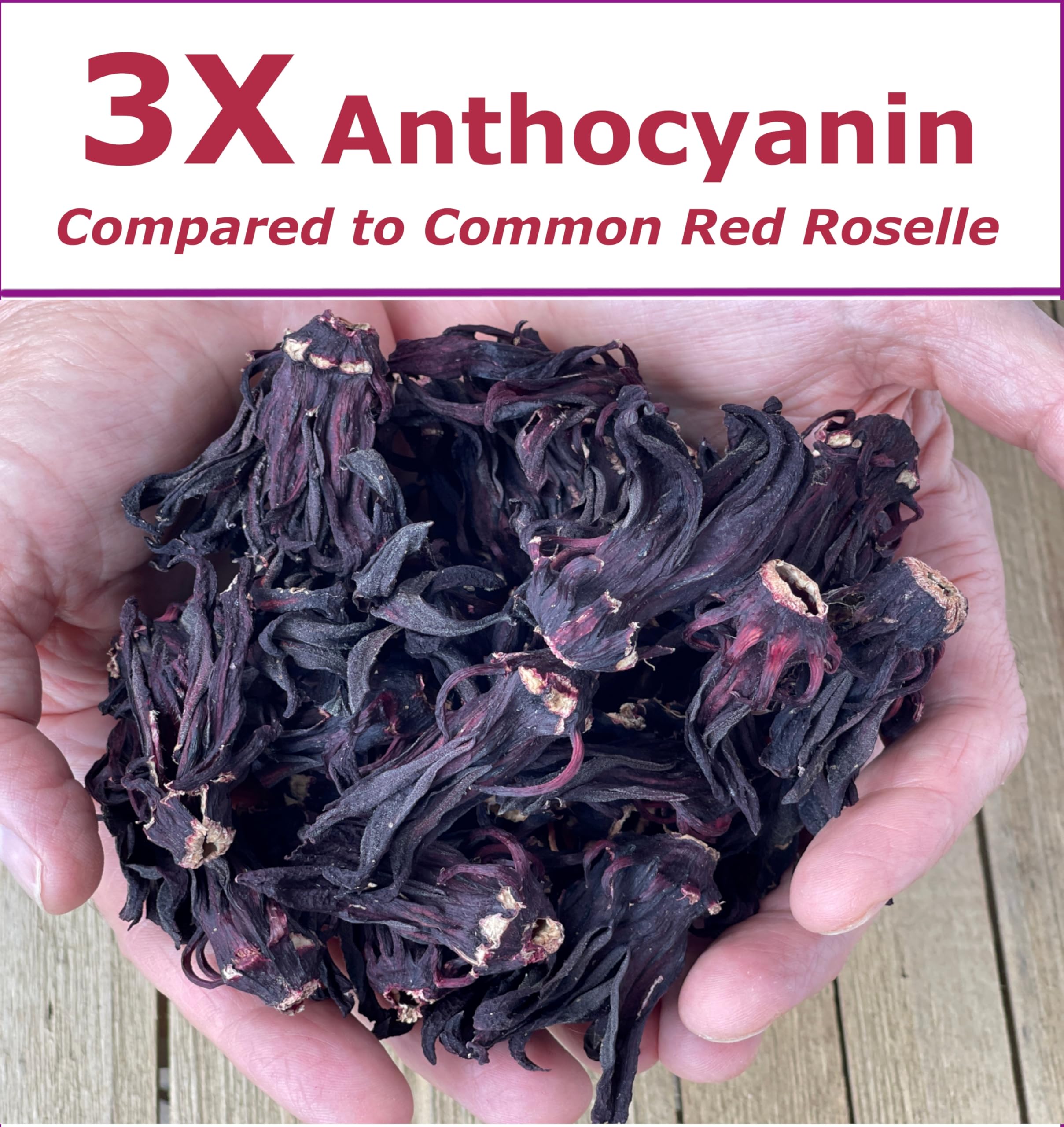 16 OZ Organic Hibiscus Flower Powder - Natural Food Coloring - Sun Dried Thai Red Purple Roselle Herb - Matcha Powder for Tea Drinks Health Beauty