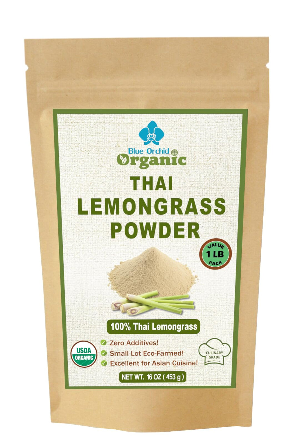 Lemongrass Powder | Organic Dried Thai Spice Herb | Freshly Ground Lemon Grass Stalks | Culinary Grade Seasoning for Cooking and Tea