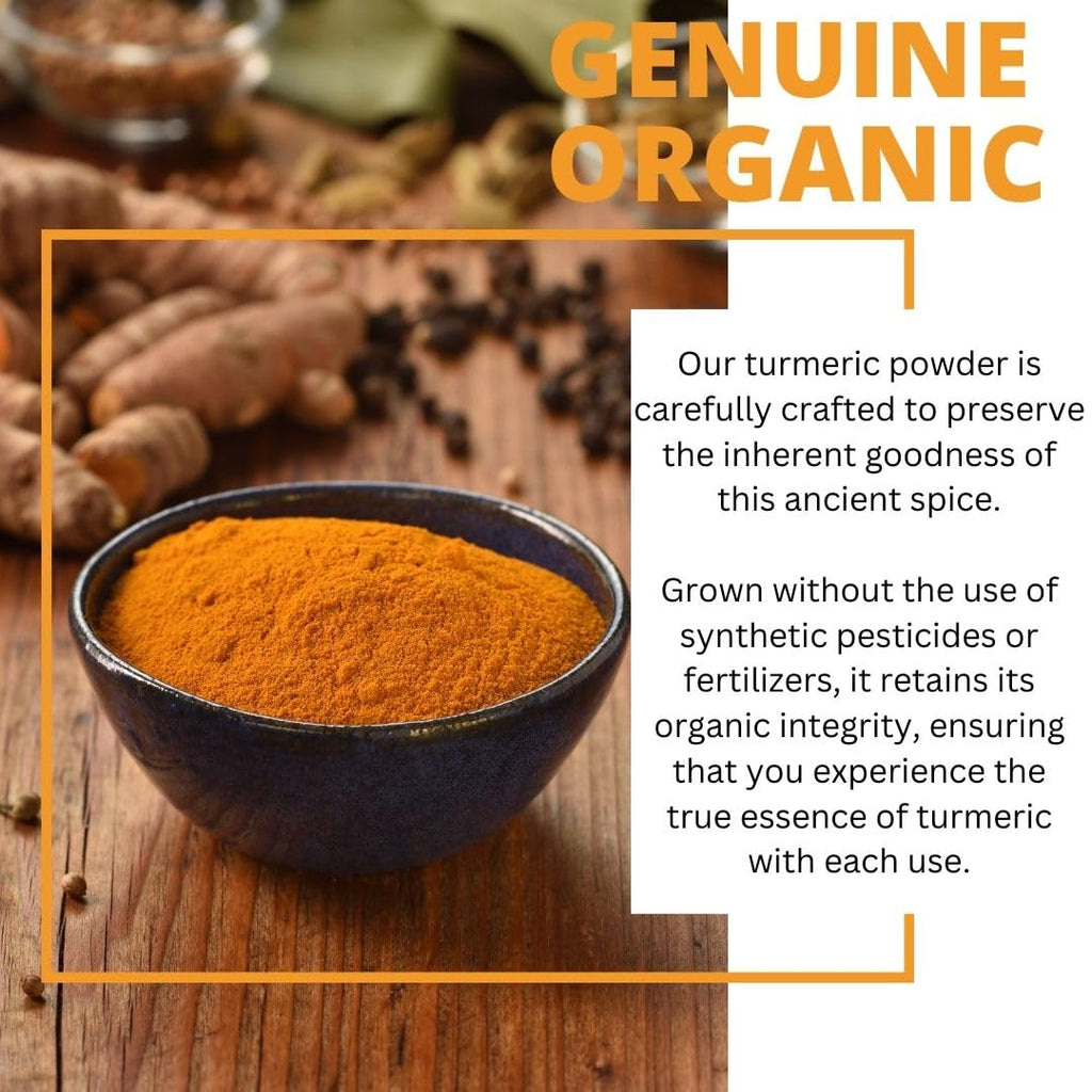 Organic Turmeric Powder - Curcumin Spice for Soups, Curries, Rice Dishes and Drinks - Non-Irradiated Gluten Free Spice from Thailand