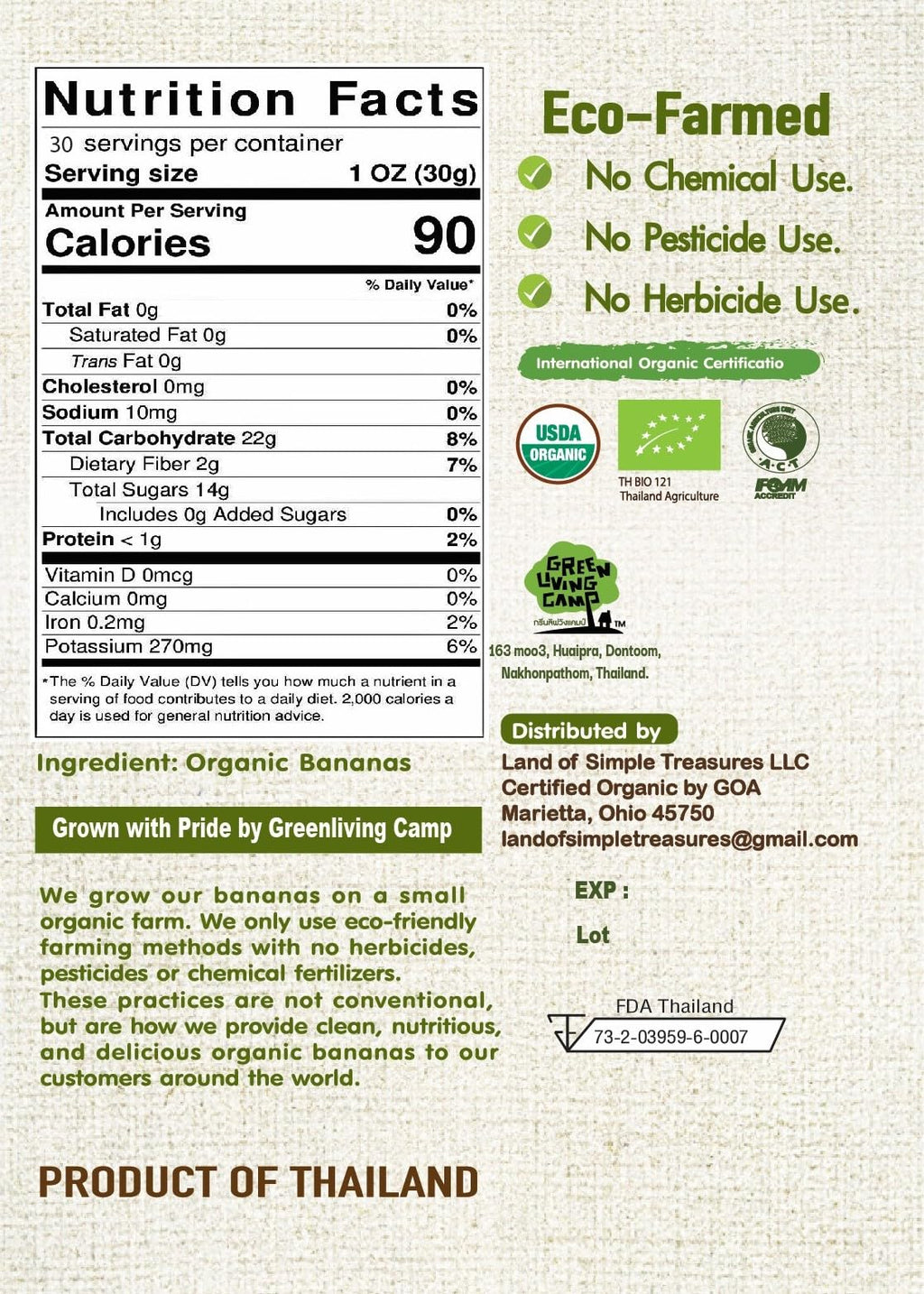 Organic Sun Dried Banana Snacks - Natural Fruit Leather No Sugar Added - No Preservatives - Unsulfured - Soft and Chewy - Bulk Value Pack