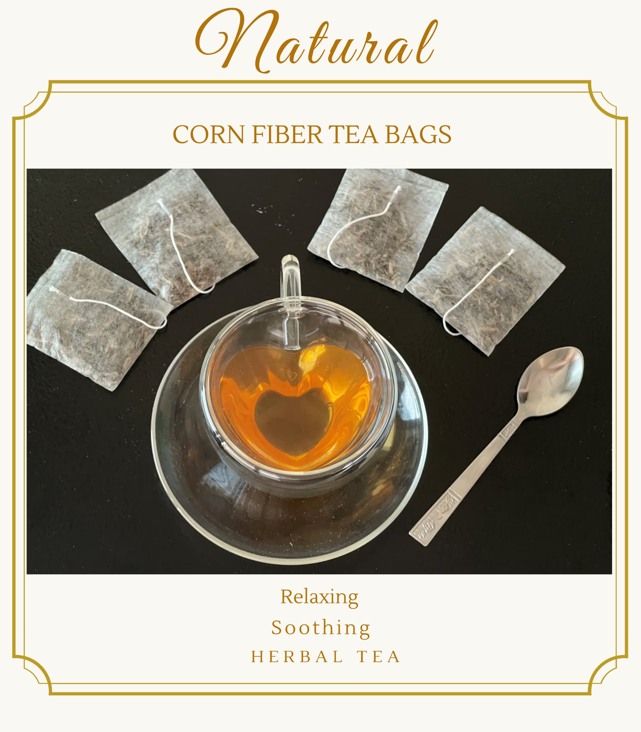Banana Blossom Tea 40 Teabags - Organic Sun Dried Flowers in Natural Corn Fiber Sachets- Caffeine Free Herbal Drink