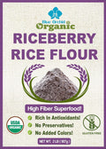 Organic Riceberry Flour - Superfine Gluten Free for Baking - 100% Whole Grain Thai Rice Flour - 2 LB