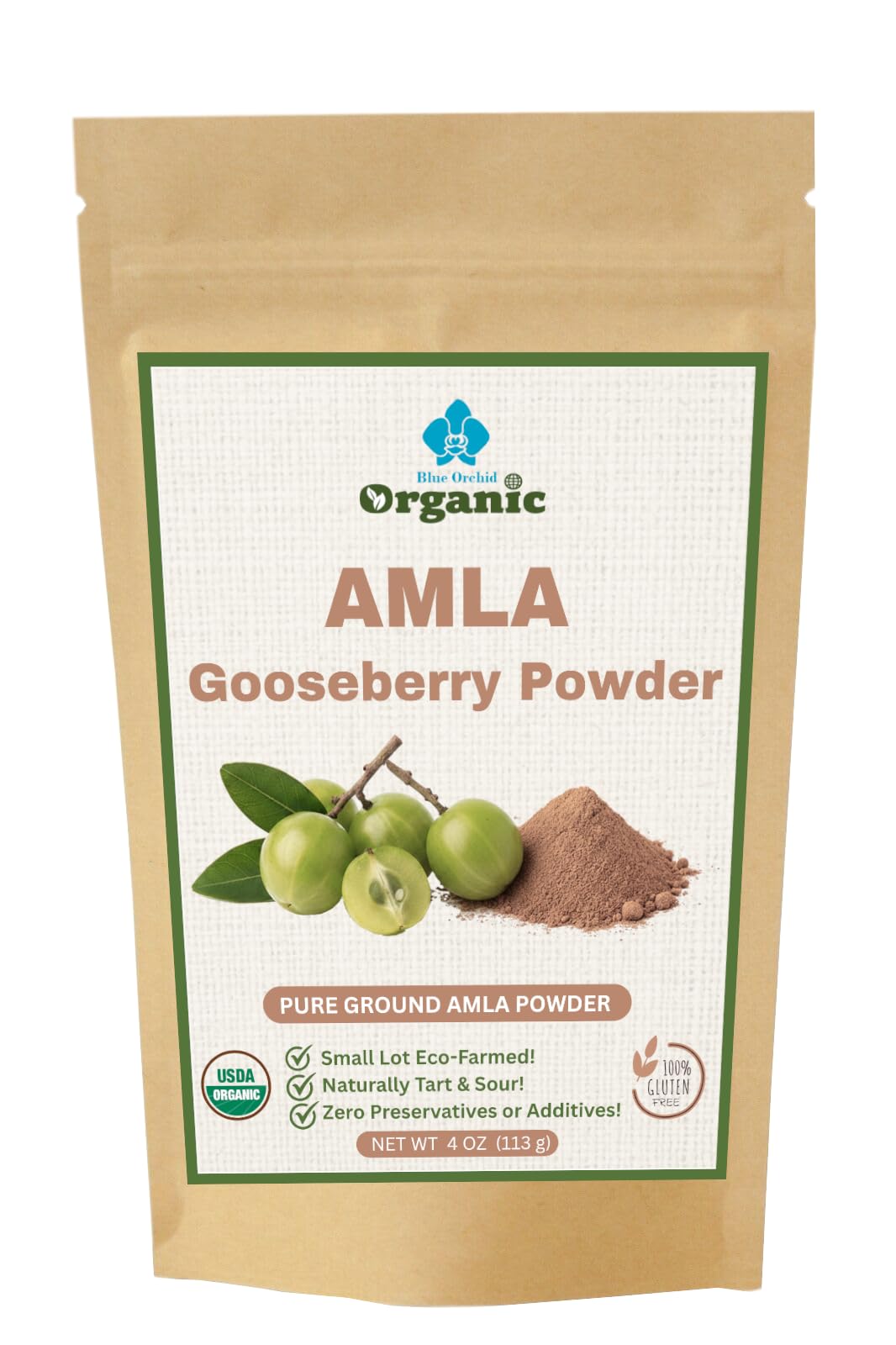 Organic Amla Berry Powder | Eco-Farm Grown Gooseberry Fruit | Superfood Rich in Antioxidants | for Daily Wellness - Smoothies & Baking
